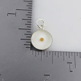 Sterling Silver Faith of a Mustard Seed Charm - 925 Silver  White Resin Real Seed