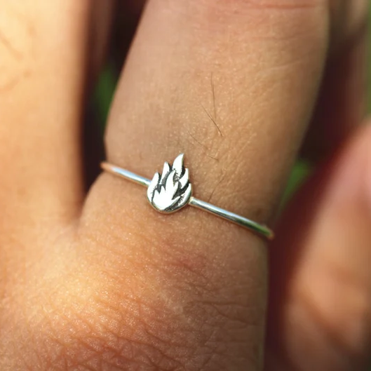 925 Silver Fire Ring Gift Ring