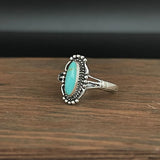 Sterling Silver Vintage Western Turquoise Nature Ring
