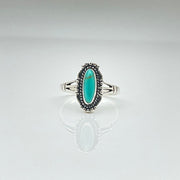 Sterling Silver Vintage Western Turquoise Nature Ring