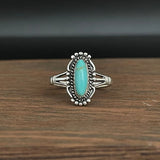 Sterling Silver Vintage Western Turquoise Nature Ring