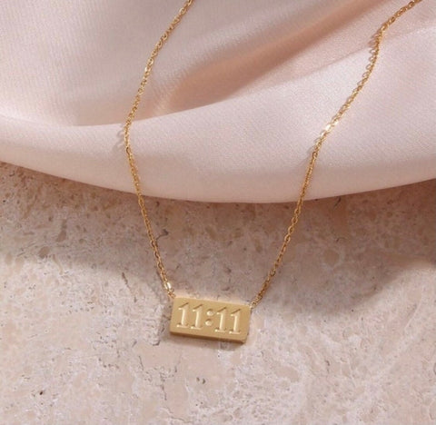 Stainless steel 1111 Angel Number Necklace Waterproof 1111 Jewelry  Lucky Number Necklace Gift For Her Number Pendant