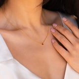 Dainty Birthstone Necklace Personalized Birthstone Jewelry for Everyday Wear  Custom Birthday Gifts