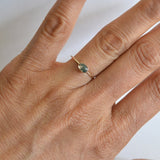 Gold Oval Ring Gold Moss Agate Ring Moonstone Ring 925 Sterling Silver Ring for Women