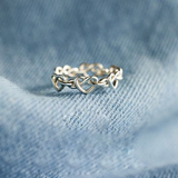 Infinity Heart Knot Ring Mom Ring Sterling Silver Ring Mother's Day Gift Wedding Jewelry