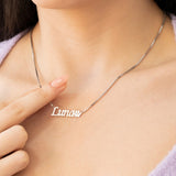 Name Necklace with Paw, Personalized Dog Name Necklace with Paw, Pet Name Necklace, Pet Memorial Necklace, Custom Dog Name Necklace with Paw