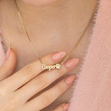 Name Necklace with Paw, Personalized Dog Name Necklace with Paw, Pet Name Necklace, Pet Memorial Necklace, Custom Dog Name Necklace with Paw