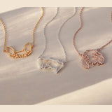 Custom Pet Ears Outline Necklace Personalized Dog Cat Necklace Pet Name Necklace  Gift for Pet Lover  Pet Memorial Gift Pet Loss