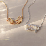 Custom Pet Ears Outline Necklace Personalized Dog Cat Necklace Pet Name Necklace  Gift for Pet Lover  Pet Memorial Gift Pet Loss