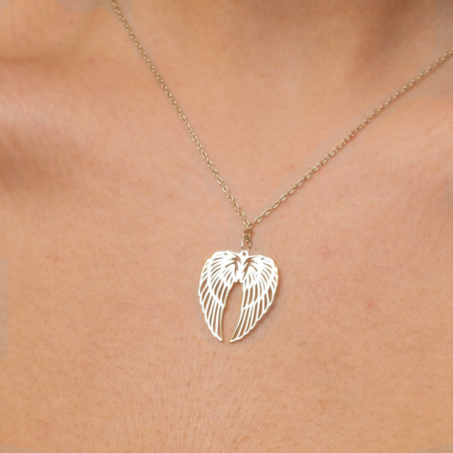 Angel Wing Sterling Silver Pendant Guardian Angel Necklace Sympathy Gift Angel Wings Tiny Wings Necklace