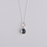Sterling Silver Moss Agate Necklace Gift Necklace