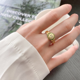 Sterling Silver Teacup Cat Ring Cute Animal Ring Cat Jewelry Gift Ring