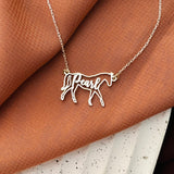 Personalized Horse Name Necklace Horse Memorial Gift Horse Necklace For Woman Horse Riding Gift