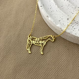 Personalized Horse Name Necklace Horse Memorial Gift Horse Necklace For Woman Horse Riding Gift