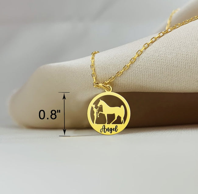 Personalized Horse Name Necklace Horse Necklace Horse Memorial Necklace for Woman Horse Memorial Gift Horse Mom Gifts