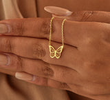 925 Sterling Silver Butterfly Necklace Dainty Butterfly Necklace Gold Necklace For Women Gift for Her