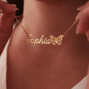 925 SilverCustom Personalized Butterfly Name Necklacein 3 Colors for Mother's Day Gift, Gift for Friend, Anniversary Gift