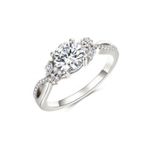 Sterling Silver 10k 14k 18k Gold Personalized Engraved 1Carat Moissanite Wedding Ring