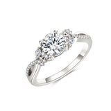 925 Silver 10k/14k/18k Gold Engagement Ring for Women 1Carat Blossom Moissanite Wedding Ring for Her
