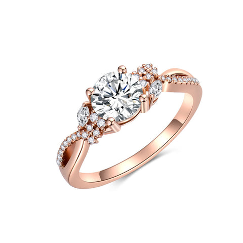 925 Silver 10k/14k/18k Gold Engagement Ring for Women 1Carat Blossom Moissanite Wedding Ring for Her
