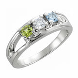 Sterling Silver 2-5 Birthstones Family Ring Gifts for Mother's Day