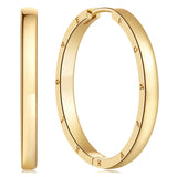 14K Gold Plated  Hoop Earrings for Women