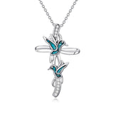 14K Gold Plated Turquoise Turtle Dragonfly Hummingbird Pendant Necklace