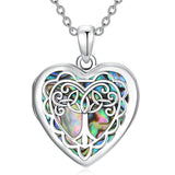 Sterling Silver Abalone Shell Tree of Life Photo Locket Necklace