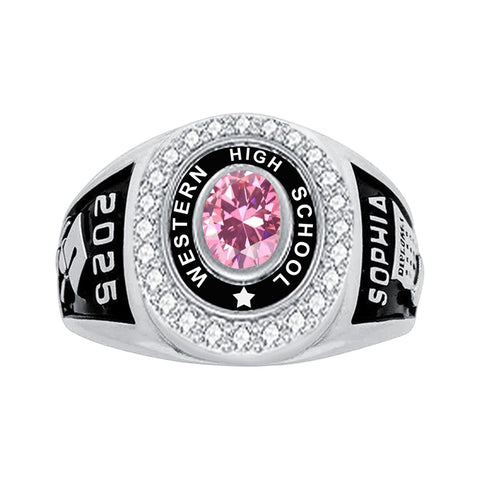 Sterling Silver Custom Engraved High School College Class Ring