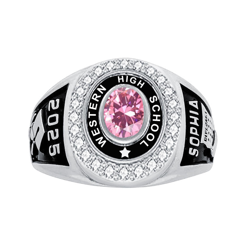 Sterling Silver Custom Engraved High School College Class Ring