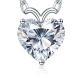 Sterling Silver Heartshap Moissanite Pendant Necklace