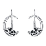 Leverback Earring for Women Sterling Silver Dangle Drop Hoop Earrings for Women Teens Birthday Anniversary