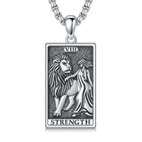 Sterling Silve Sun Moon Star Strength Lovers Death Devil Fool Tarot Card Pendant Necklace