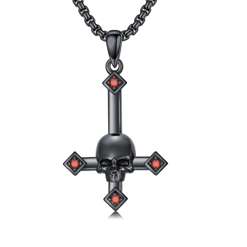 Sterling Silver Wooden Cross Pendant Necklace