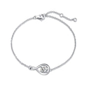 925 Sterling Silver Birthstone Bracelets for Women Dainty Simple Infinity Bracelet Fine Jewelry Gifts For Her