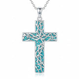 Sterling Silver Cross Pendant Necklace for Women Southwestern Cross Jewelry Gifts
