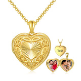 10K 14K 18K Solid Gold Heart Personalized Photo Starburst Cross Rose Wings Butterfly Turtle Celtic Pendant Necklace