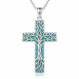 Sterling Silver Cross Pendant Necklace for Women Southwestern Cross Jewelry Gifts