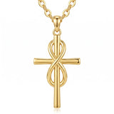 10K 14K 18K Gold Cross Pendant Necklace Religious Jewelry Gifts for Men and Women