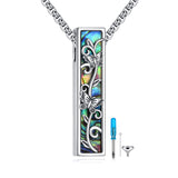 Sterling Silver Abalone Shell Butterfly Dragonfly Moon Phase Mountains Sunflower Tree of Life Urn Necklaces for Ashes
