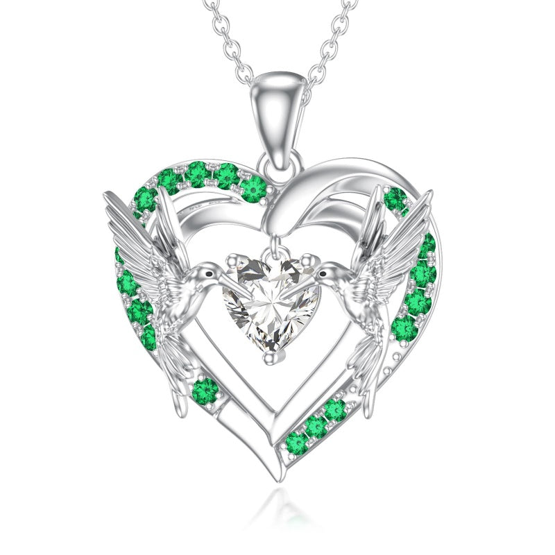 Sterling Silver Heart Bee Dragonfly Butterfly Hummingbird Sunflower Animal Pendant Necklace  Gifts for Christmas