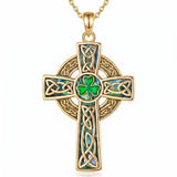 14K Gold Plated Cross Necklace for Women