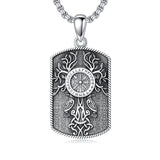 Sterling Silver Amulet Medal Viking Tree of Life Athena Lion Star of David Nefertiti Odin Raphael Pendant Necklace