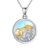 Cow Necklace for Women Moonstone 925 Sterling Silver Cow Pendant Necklace Jewelry Gifts for Girls