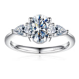 Sterling Silver D Color VVSI Clarity Simulated Moissanite Wedding Ring