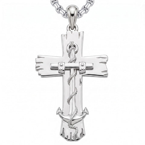 Sterling Silver Cross Pendant Necklace Christian Religious Jewelry Gifts for Anniversary