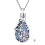Sterling Silver Rose Urn Necklace for Ashes