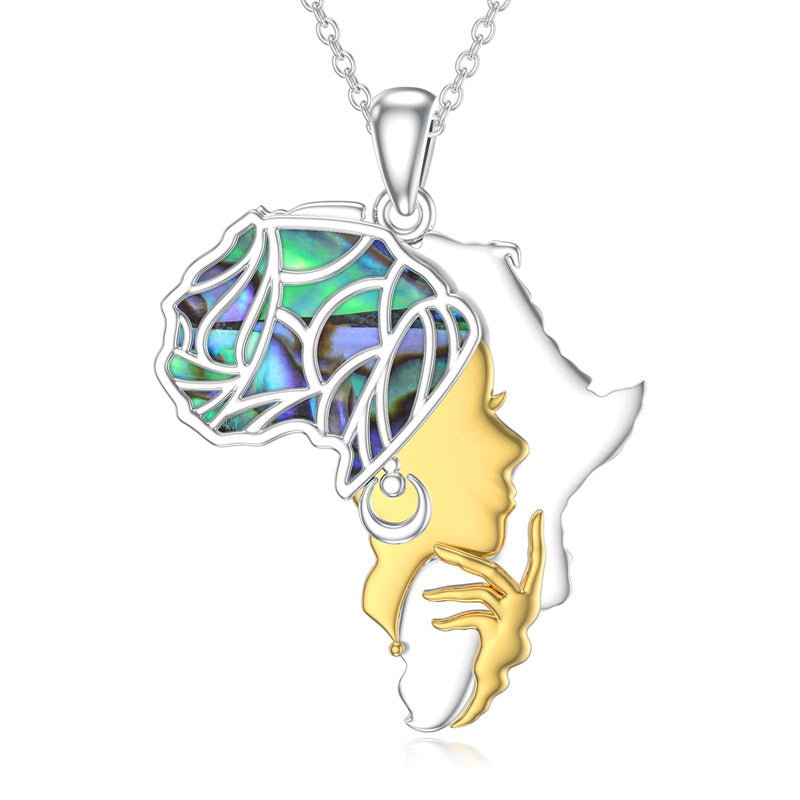 Sterling Silver Jamaica America Texas Africa Map Pendant Necklace Country Map Chain Jewelry Gifts