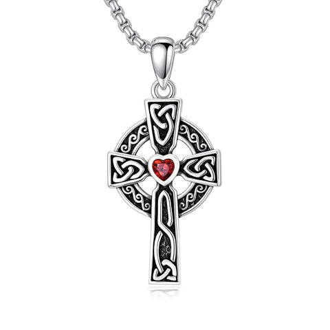Sterling Silver Cross Pendant Necklace Christian Religious Jewelry Gifts for Anniversary