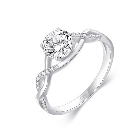 14K Gold 1.3 Carat(cttw) Moissanite Engagement Wedding Ring